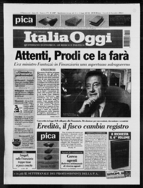 Italia oggi : quotidiano di economia finanza e politica